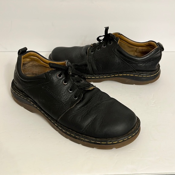 Vintage Leather Black Tie Oxfords Dr Martens